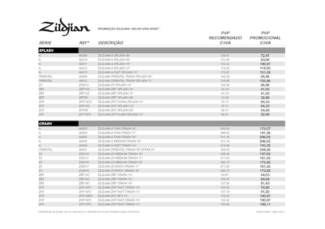 Zildjian Velho Vira Novo